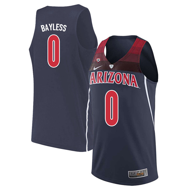 2018 Men #0 Jerryd Bayless Arizona Wildcats College Basketball Jerseys Sale-Navy